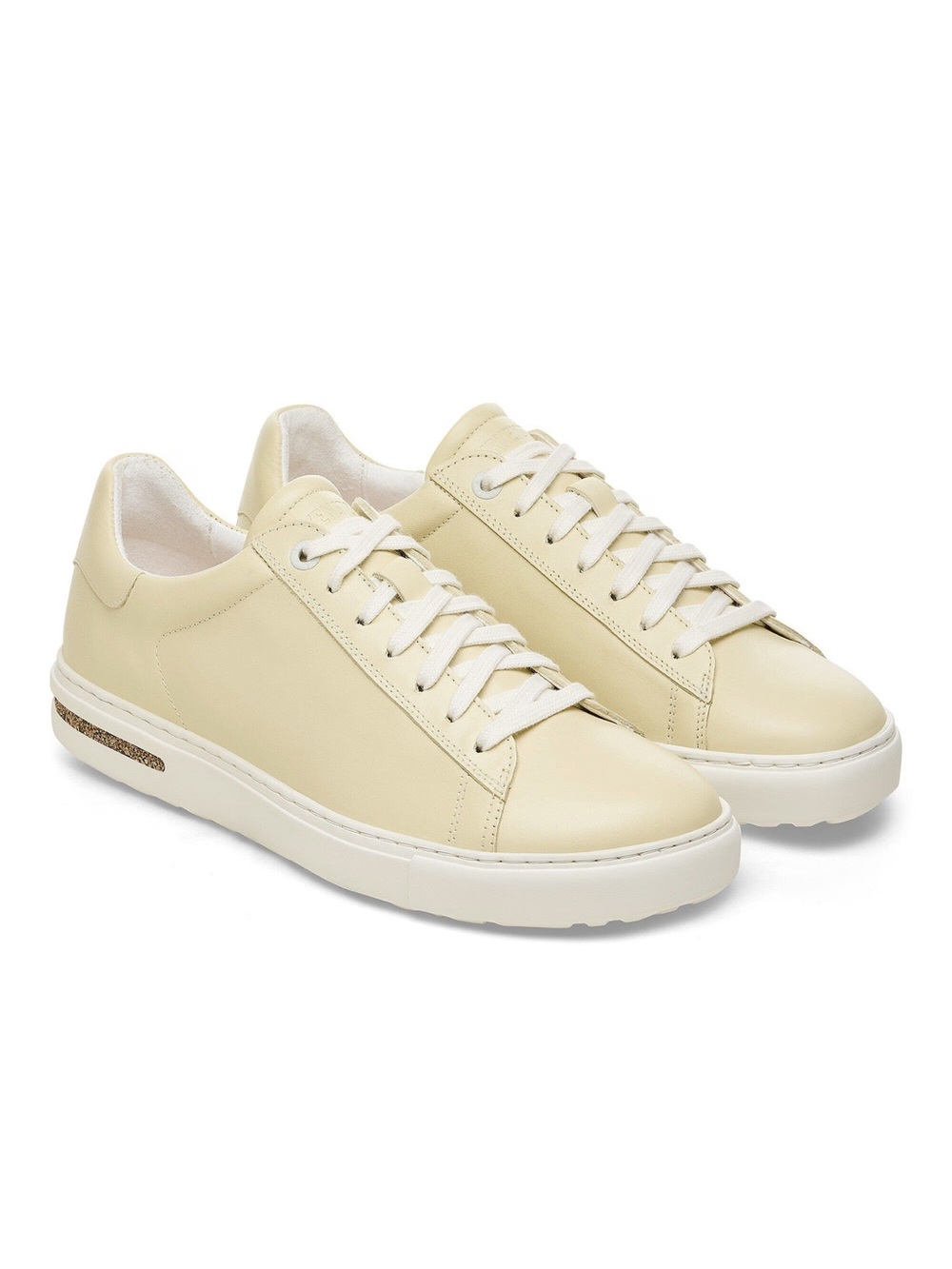 Birkenstock Bend Low Top Pale Yellow Leather Sneaker Cork-Latex Footbed $160 New